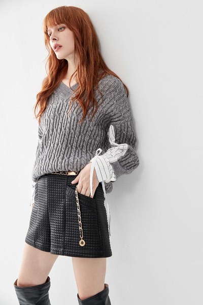 Quilted Texture Pu Shorts