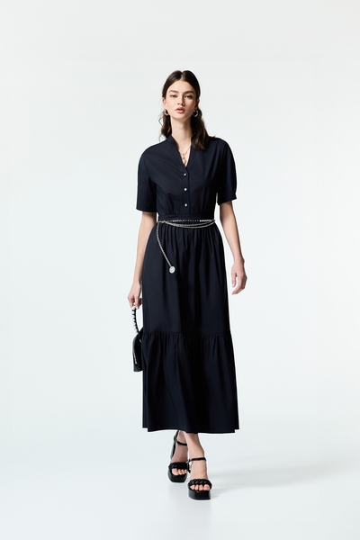 Short Sleeve Maxi Shirt Dress
