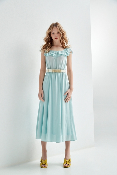 Sky Blue Ruffle Dress