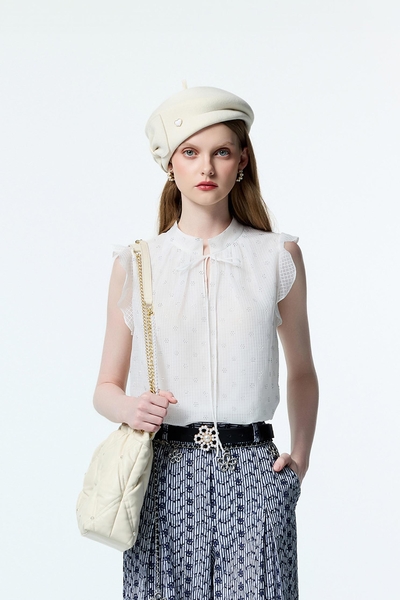 Iron-on Sequin Ruffle Detail Vest