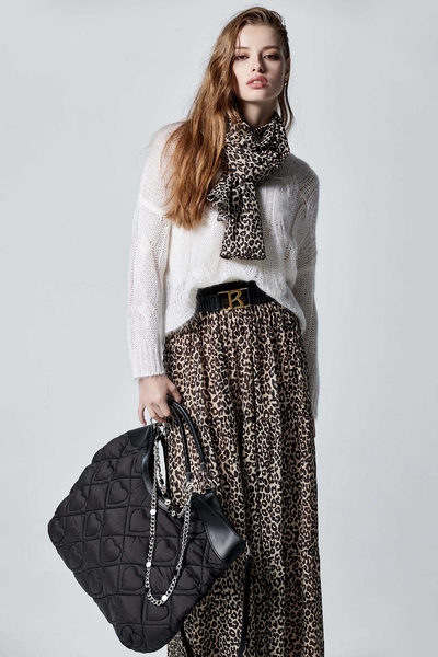 Cable Knit Pattern Long Sleeve Top