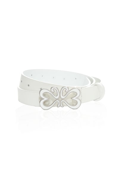 Butterfly Buckle Leather Belt