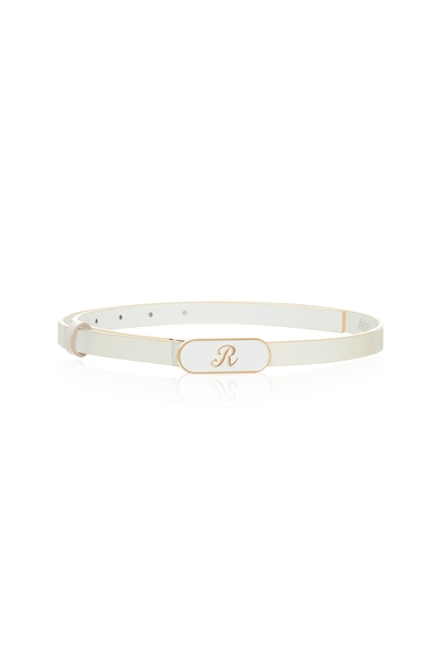 Classic R Logo Thin Leather Belt