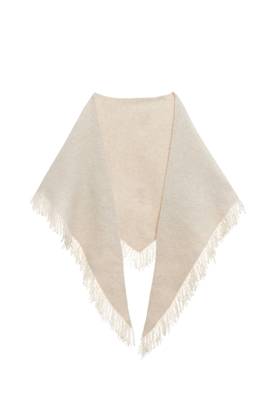 Cream Fringe Detail Shawl