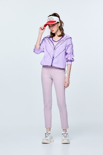 Makeup Pink Casual Fitted Pants